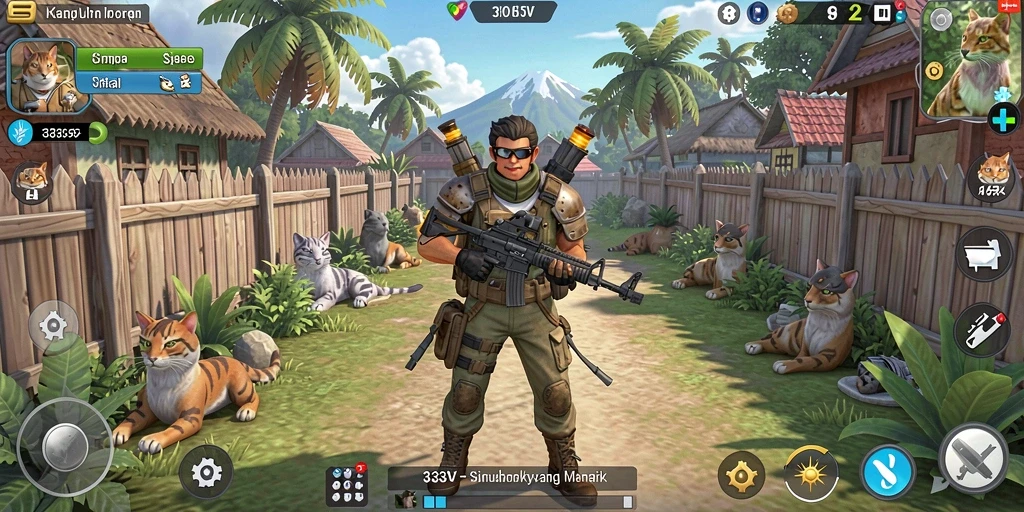 Tampilan gameplay menarik dari 333V dengan interaksi karakter.