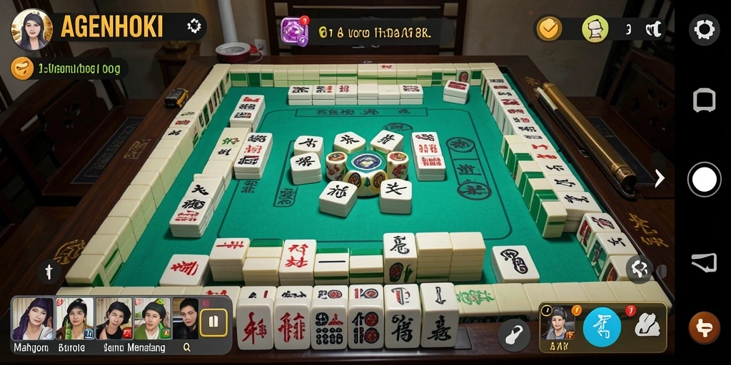 Gameplay seru Mahjong di AGENHOKI dengan grafis menarik.