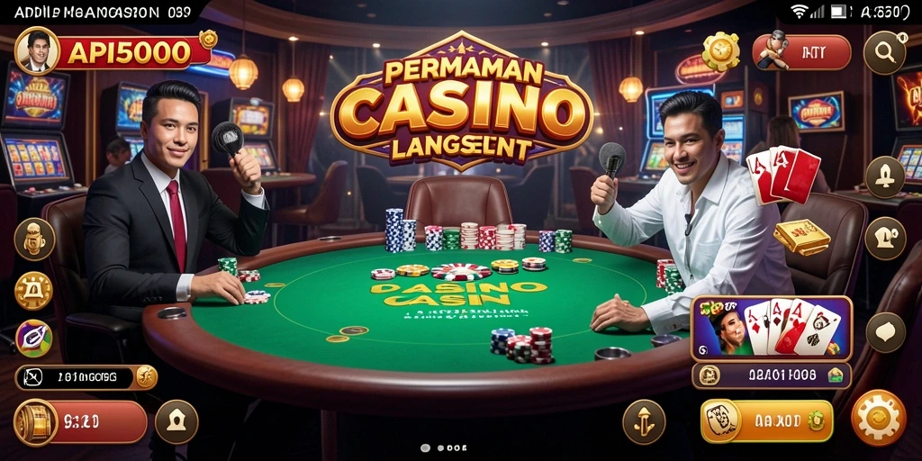 Tampilan antarmuka menarik dari gameplay Live Casino API5000.