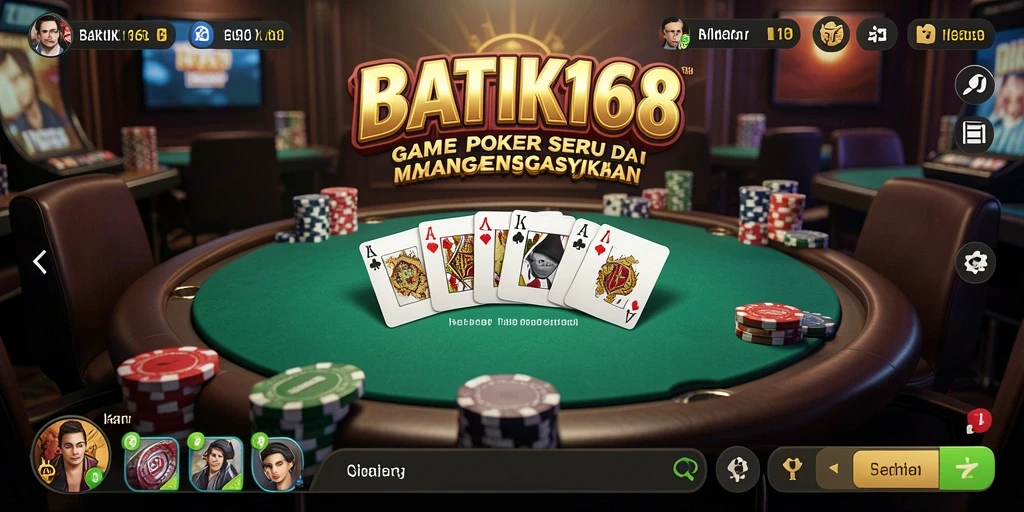 Screenshoot gameplay BATIK168 yang menampilkan aksi poker yang seru.