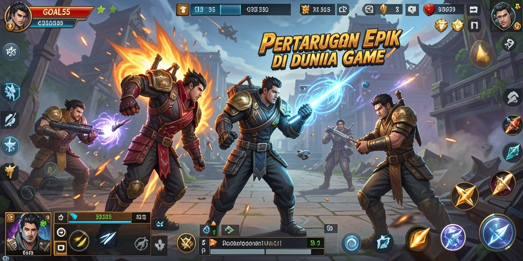 Tangkapan layar dari gameplay Fighting yang menegangkan di GOAL55.
