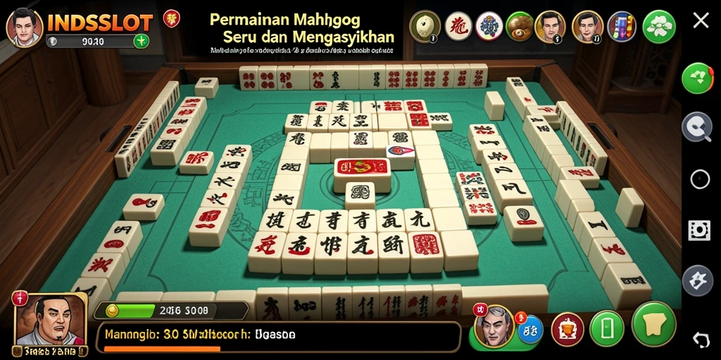 Tampilan gameplay menarik dalam permainan Mahjong INDSLOT.