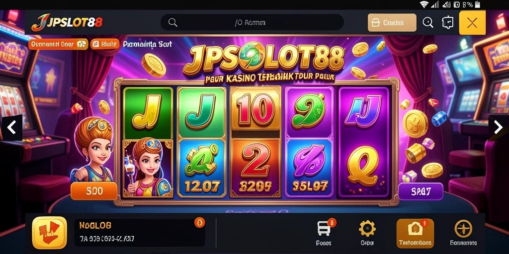 Screenshot JPSLOT88 menampilkan gameplay slot yang mendebarkan dan interaktif.