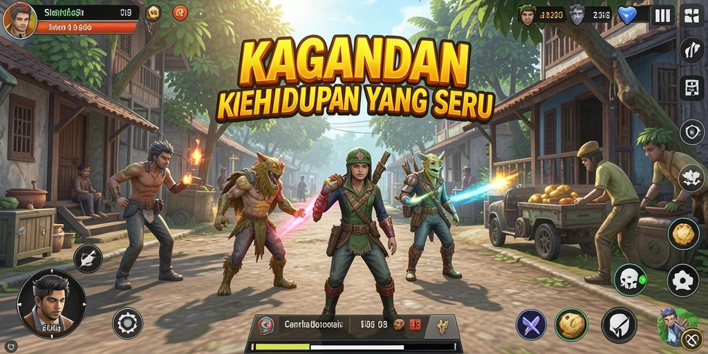 Screenshot gameplay KAGANDAN menampilkan momen interaksi karakter.