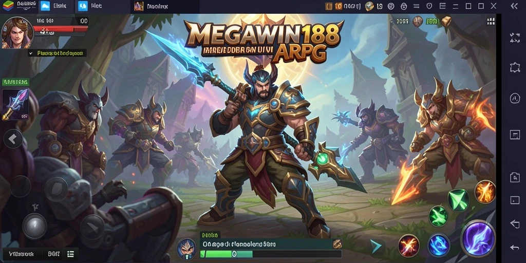 Screenshot gameplay MEGAWIN188 menampilkan aksi seru di dunia fantasi.