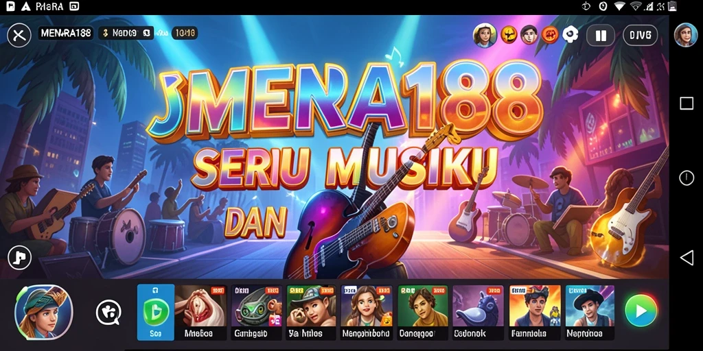 Tangkapan layar gameplay MENARA188 yang menampilkan serunya permainan musik.