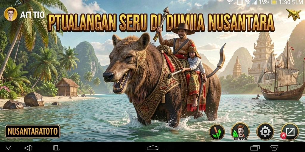 Tampilan gameplay NUSANTARATOTO yang penuh aksi dan petualangan menarik.