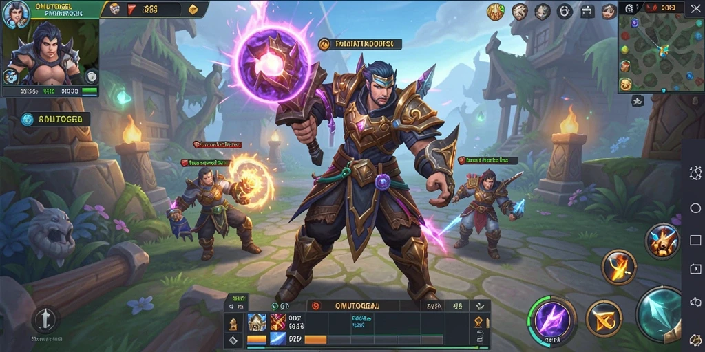 Screenshot utama OMUTOGEL menampilkan aksi seru dalam gameplay MMORPG.
