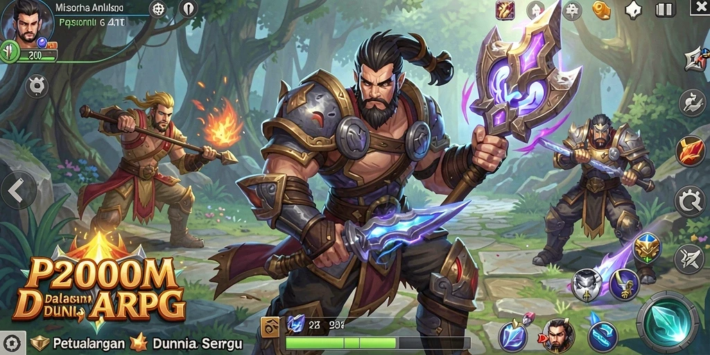 Gameplay P200M yang dinamis dan menegangkan dalam dunia ARPG.