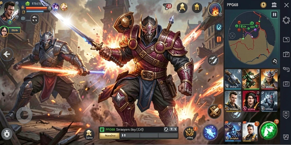 Tampilan gameplay SLG PGG68 yang mendebarkan dan strategis.