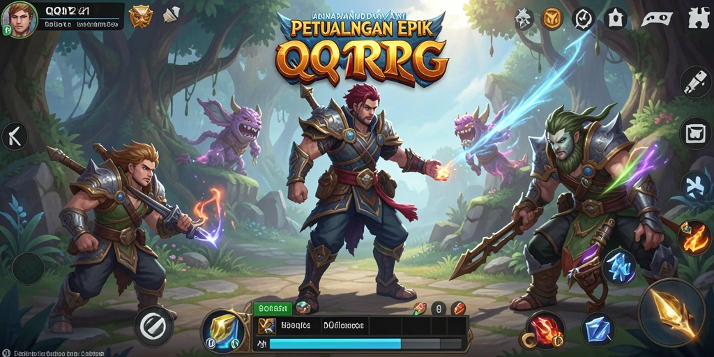Tampilan gameplay memukau dengan aksi pertarungan RPG yang seru.