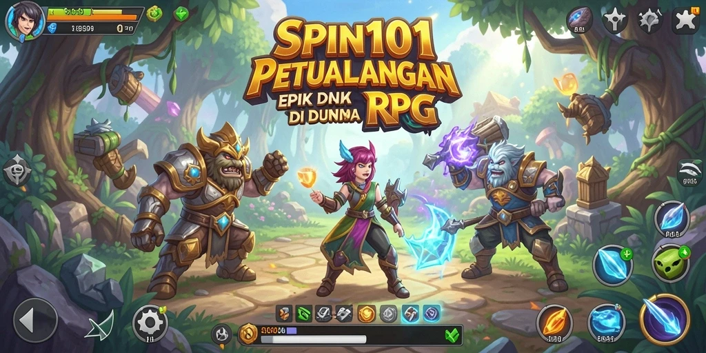 Screenshot menunjukkan aksi pertempuran seru di SPIN101.