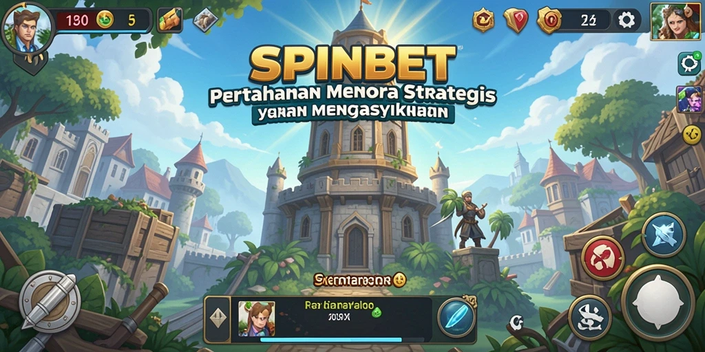 Tampilan gameplay Tower Defense yang seru dan strategis dalam SPINBET.
