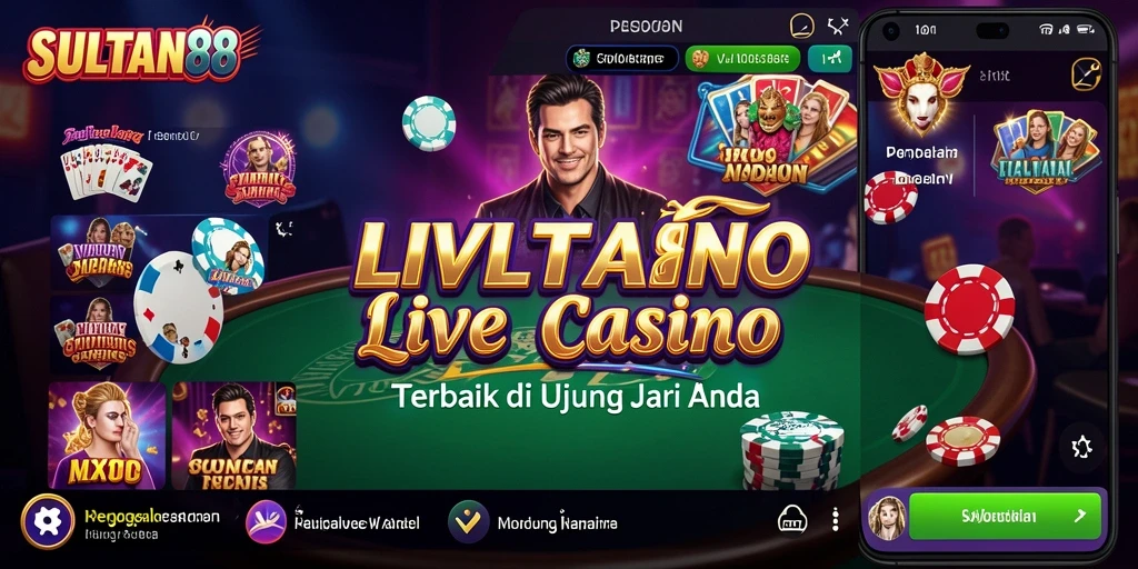 Screenshot gameplay SULTAN88 menampilkan dealer langsung dan permainan yang mendebarkan.