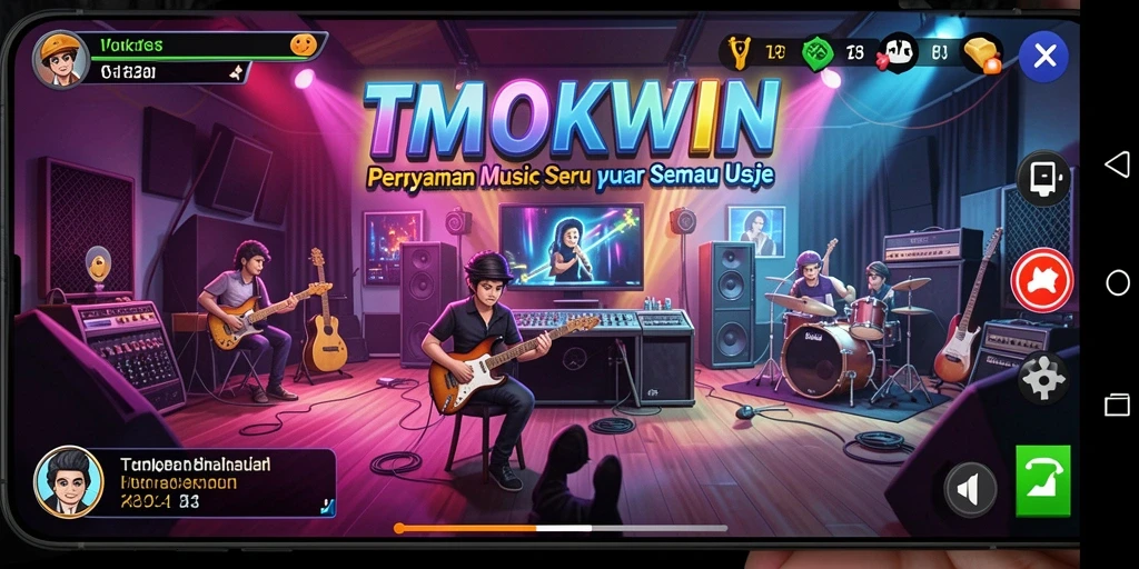 Tampilan gameplay menarik dari <strong>TMOKWIN</strong> dengan berbagai tantangan musik.